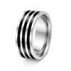 Fornecimento Transfronteiriço Joias Anel Masculino de Aço Inoxidável 8mm de Largura Moda Simples Joias de Mão Joias de Fábrica Atacado de Joias