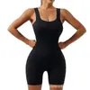 Shorts de una pieza con rosca transfronterizos europeos y americanos, Ropa deportiva elástica sin costuras, Ropa de yoga de una pieza para fitness, Traje de una pieza