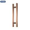 Manija de puerta de tubo cuadrado de acero inoxidable 304, manija de puerta de vidrio, manija de puerta de tienda de tubo redondo de oro negro