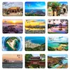 Imanes de Refrigerador de Vidrio Escénico de Huizhou - Montaña Luofu, Lago Oeste, Isla Yanzhou, Torre Hejiang, Templo Antiguo Souvenirs Magnéticos Turísticos Culturales y Creativos
