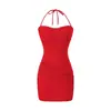 Vestido Sexy de Chica Caliente con Escote Halter y Almohadillas en el Pecho, Nuevo Estilo Verano 2026, Estilo Pura Pasión, Falda Corta Plisada Ajustada que Resalta la Cadera