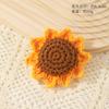 Producto Terminado: Ramo de Flores Individuales de Ganchillo Hecho a Mano con Hilo de Cara Sonriente y Girasol, Girasol Pequeño Tejido, Regalo para el Día del Maestro