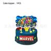Amazon Blue City Hero Tema Decoración de Fiesta de Cumpleaños Bandeja de Papel Desechable Tejido Bandera Banner Traje para Jalar