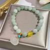 Pulsera nueva de piedra natural para otoño e invierno, pulsera simple retro para mujer, mariposa, cola de pez, calcedonia, calabaza, pulsera de cuentas, pulsera de templo