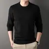 Suéter para Hombre Puyuan, Jersey de Punto, Cuello Redondo, Manga Larga, Camisa Base de Punto Lisa Casual de Moda, Cálido, Nuevo Modelo de Otoño