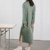 Foto Real de Vestido Sudadera de Algodón de Gama Alta Japonesa Rakuten para Mujer, Nuevo Estilo Primavera y Otoño, Vestido Base Casual Elegante, Transfronterizo