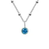 Collar con Piedra de Nacimiento Chapado en Oro de 14K Transfronterizo para Mujer, Acero Inoxidable No Descolorante Nicho Colgante de Diamante Único Cadena para Clavícula Venta al por Mayor