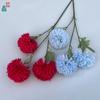 Crisantemo de bola de tres cabezas simulación de tenis de mesa crisantemo decoración de pared de flores para escenario de boda flor de seda arreglo floral para salón de banquetes flor artificial