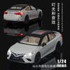 2021 1:Modelo de coche de aleación deportivo 24 Camry puede abrir la puerta simulación de sonido y luz coche deportivo de metal