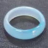 Anillo de jade calcedonia de grado A con fondo de hielo de roca de cuarzo y jade violeta, anillo femenino, pulsera de anillo azul