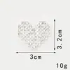 Nova Joia de Liga de Zinco com Coração de Diamante Quadrado Suporte de Airbag com Material de Diamante Pérola Furo Sapatos Acessórios DIY