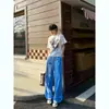 Pantalones de chándal holgados de pierna recta con estampado de partituras americanas para hombre y mujer, verano, ligeros, holgados, versátiles, casuales, de pierna ancha