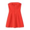 Comércio exterior atacado estilo europeu e americano moda verão 2025 temperamento justo tubo de peito vestido curto feminino E62561