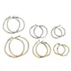 Pendientes de aro geométricos retorcidos de metal liso estilo Ins para mujer, simples, para el trabajo, con temperamento, versátiles, modernos, pendientes de moda, joyería para orejas