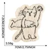 Original Nuevo Dibujo Animado Lindo Bordado de Toalla Gatito Beige Estilo Autoadhesivo Adecuado para Parche de Bordado para Carcasa de Teléfono DIY