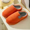 Pantuflas de algodón para casa para mujer para otoño e invierno, pantuflas cálidas de felpa para interior para parejas, pantuflas de algodón felpudo antideslizantes para hombre en invierno