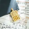 Tendencia Nacional Colgante de Arena Dorada Vietnamita, Collar Trenzado con Cuerda de Ábaco de Carácter de Fortuna Estilo Palacio, Sensación Retro de Alta Gama, Color Duradero, Joyería que No se Desvanece