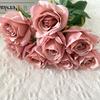 Rosa artificial individual flor de seda decoración de mano de boda flor de piso diseño de restaurante accesorios florales ramo al por mayor