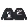 Melancolía Rico Segunda Generación Erd Boceto Graffiti Transfronterizo Nueva Moda Urbana Marca Casual Holgada Camiseta de Manga Larga con Estampado para Otoño