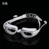 Gafas de natación de alta definición antivaho galvanizadas populares transfronterizas cuidadosamente seleccionadas con lentes graduadas para hombres y mujeres, Gafas de natación profesionales impermeables de marco pequeño sin marcas de presión
