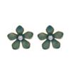 Pendientes de Plata de Ley S925 Estilo Coreano Elegante de Lirios Pendientes de Botón Flor de Perla Chica Super Inmortal Mori