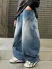Novos jeans de outono para meninos grandes, roupas infantis, calças jeans de trabalho estilosas e da moda para meninos e adolescentes