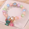 Pulsera de Niños de Dibujos Animados Femenina Princesa Cuentas de Vidrio Linda Niña Pulsera de Bebé Joyería para Estudiantes Pulsera Joyería