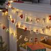 Fio de Luzes de Natal Transfronteiriço LED Decoração de Árvore de Natal Externa Papai Noel Atmosfera Fio de Luzes LED