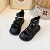 Sandálias Romanas para Meninas 2026 Verão Novo Estilo Biqueira Fechada Solado Macio Sapatos de Praia Infantis para Crianças Maiores Fashion Versátil Estilo Princesa