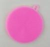 Escova de Limpeza de Silicone Pano de Prato de Silicone Durável Ecológico Toalha para Lavar Louça Agente de Limpeza Escova Redonda de Silicone para Lavar Louça