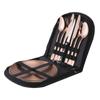 Conjunto de Talheres de Aço Inoxidável com Prato, Faca, Garfo, Colher, Prato Redondo, Abridor de Garrafa, Bolsa de Armazenamento, Acampamento, Estilo Ocidental, Aço Inoxidável 410