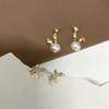 Sentido de Diseño Japonés y Coreano Nicho Joker Pendientes de Plata S925 Personalidad de Moda Conejo Fresco Dulce Pendientes B744