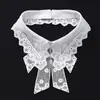 Moda Estilo Coreano Versátil Pajarita Falsa para Mujer, Cuello de Camisa Separado Decoración, Accesorio de Cuello con Adorno de Encaje