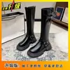 Botas Altas de Suela Gruesa para Mujer con Fragancia Pequeña Estilo Nuevo 2025, Botas Martin Retro Estilo Británico de Moda, Versátiles y Cómodas