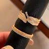 Anillo Vintage Dorado Cepillado Hoja de Espiga de Trigo Diseño Nicho para Mujer Anillo Cool de Alta Gama Único para Dedo