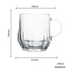 Vaso de Vidrio para Uso Doméstico con Asa, Vaso Hexagonal para Mujeres, Juego de Tazas de Té, Vaso para Cerveza Café, Vidrio de Sodio-Calcio