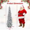Árvore de Natal pontuda de PVC com flocos e luzes, estilo pencil, para shoppings e hotéis, importada da Amazon