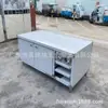 Mesa de Operaciones de Acero Inoxidable 304 General con Puerta Deslizante de Tazón Gabinete de Cocina Ruedas para Mercado Nocturno Hotel Escuela Comercial