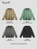 TILANI Ropa para Hombre Estilo Tierra Agotada Serie Vintage Vieja 280 Color Frito Lavado Camiseta de Manga Larga Cuello Redondo Camiseta Básica para Hombre y Mujer