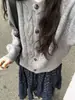 Comercio Exterior 2026 Otoño/Invierno Nuevo Cárdigan Vintage de Punto Trenzado para Mujer, Abrigo Suéter Grueso de Cuello Redondo de un Solo Botón