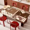Jogo Americano de Mesa de Jantar Estilo Desenho Animado Americano, Protetor Resistente ao Calor, Resistente a Altas Temperaturas, Novo Modelo 2026, Pano Retangular de Couro para Mesa de Centro Doméstica