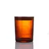 Copo de Vidro Transparente para Vela 120ml Suporte de Vela Fosco Pote de Vela Marrom Pote de Lado Reto 250ml Ornamento de Aromaterapia Marrom