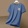 Camiseta de Manga Curta Nova Tendência de Marca para o Verão Jovem Gola Redonda Solta Casual Tendência Ins Camiseta de Meia-Manga para Meninos Top