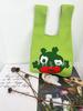 Nova bolsa de tecido voador bolsa de malha feminina saco de balde de lã japonês e coreano estilo All-match Hand-carried Casual Tote Bag Lunch Bag