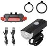 Traje 2255 Luz de bicicleta Faro Luz de noche Carga USB Luz de ciclismo impermeable para exteriores Equipo de bicicleta