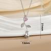 Collar para Mujer Verano Flores de Tulipán Acero de Titanio Accesorios de Venta Caliente Collar de Gama Alta para Mujer que Combina con Todo