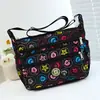 Bolsa Feminina de Tecido Floral Vintage, Bolsa Transversal de Ombro Único em Tecido Oxford, Bolsa Maternidade de Lona, Bolsa de Compras para Meia-Idade e Idosos