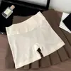 Pantalones Cortos de Seguridad Sin Costuras de Seda de Hielo de Cintura Alta para Mujer, Anti-Exposición, Adecuados para Usar con Faldas, Estilo de Verano Delgado, Dobladillo que No se Enrolla, Pantalones Cortos Protectores