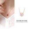 Colar de Prata Esterlina S925 Pingente Trevo de Quatro Folhas Pedra Coral Madrepérola Estilo Ins Clavícula Dupla Face Corrente Simples para Clavícula