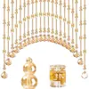 Cortina de Cuentas de Cristal, Cortina Divisoria con Forma de Calabaza, Cortina para Entrada de Sala de Estar y Pasillo, Cortina de Cristal para Puerta de Baño y Dormitorio, No Requiere Taladro